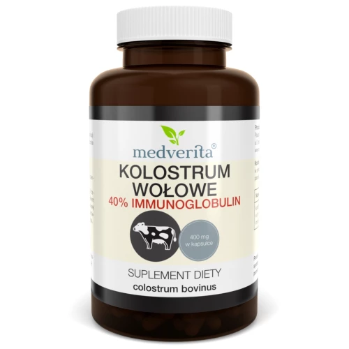 Medverita - Colostrum wołowe 40% immunoglobulin - 50 kapsułek Medverita - Colostrum wołowe 40% immunoglobulin - 50 kapsułek